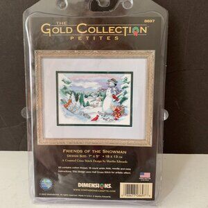 Dimensions Gold Collection Petites Friends Of The Snowman Cross Stitch Kit 8697